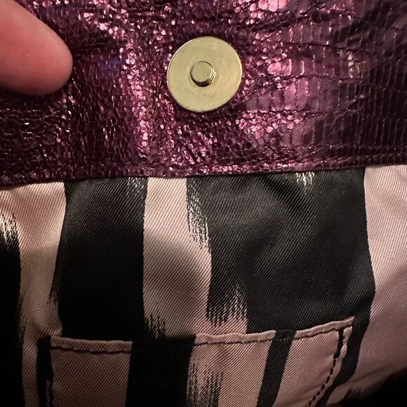 Temperley London Metallic Plum Embossed Leather Chain Shoulder Bag NWOT - Picture 16 of 16
